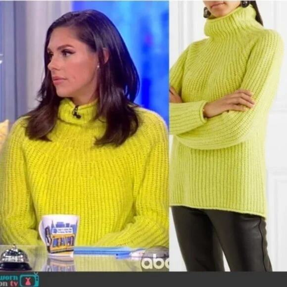 Rag & Bone Neon Joseph Turtleneck Sweater Wool Alpaca Blend Large - Picture 1 of 6